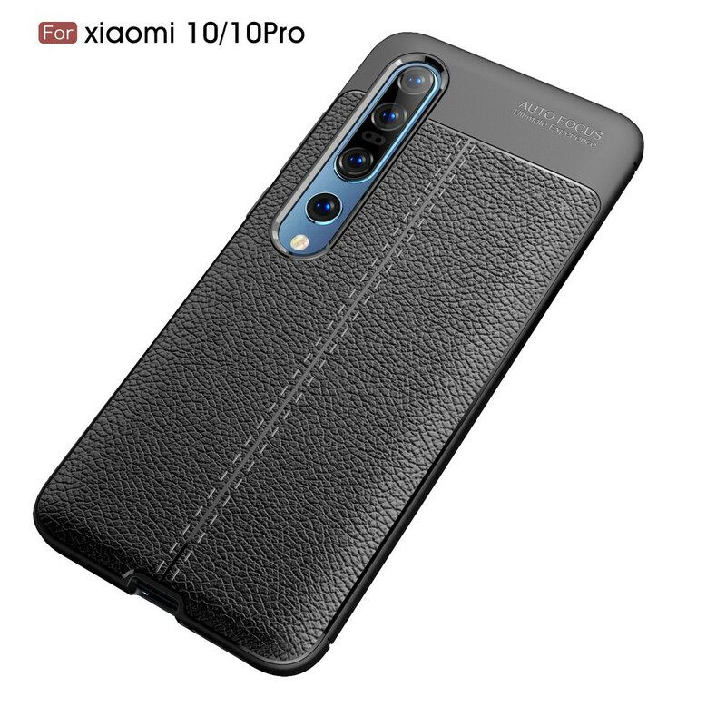 Θήκη Xiaomi Mi 10 / 10 Pro Δερμάτινο Εφέ Litchi Διπλής Γραμμής