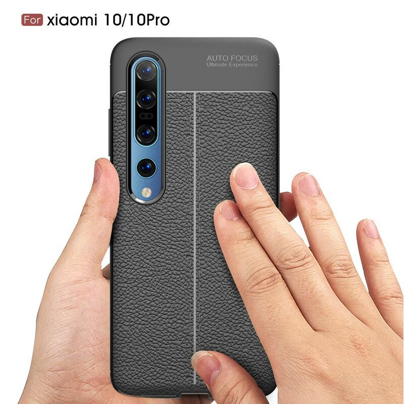 Θήκη Xiaomi Mi 10 / 10 Pro Δερμάτινο Εφέ Litchi Διπλής Γραμμής