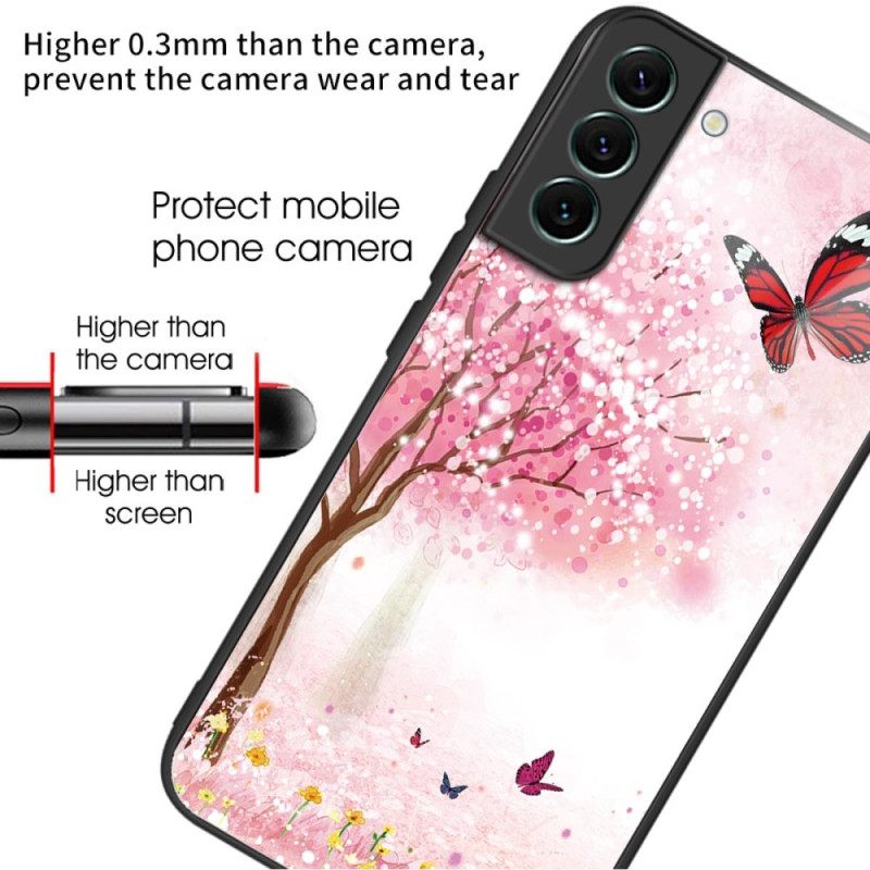 Κάλυμμα Samsung Galaxy S24 5g Tempered Glass Cherry Blossoms