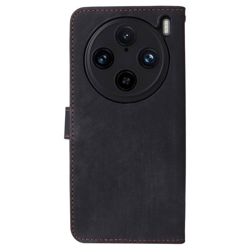 Δερματινη Θηκη Vivo X100 Pro Λουράκι Με Εφέ Σουέτ