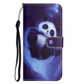 δερματινη θηκη Samsung Galaxy S23 5G με κορδονι Strappy Panda