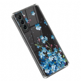 Θήκη Samsung Galaxy S23 5G Μπλε Λουλούδια