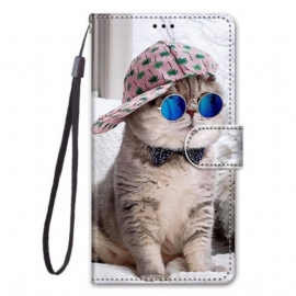 δερματινη θηκη Samsung Galaxy S23 Ultra 5G με κορδονι Yo Cat Με Λουράκι