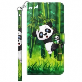 Κάλυμμα Samsung Galaxy S23 Ultra 5G με κορδονι Bamboo Panda Με Κορδόνι