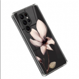 Θήκη Samsung Galaxy S23 Ultra 5G Ροζ Λουλούδι