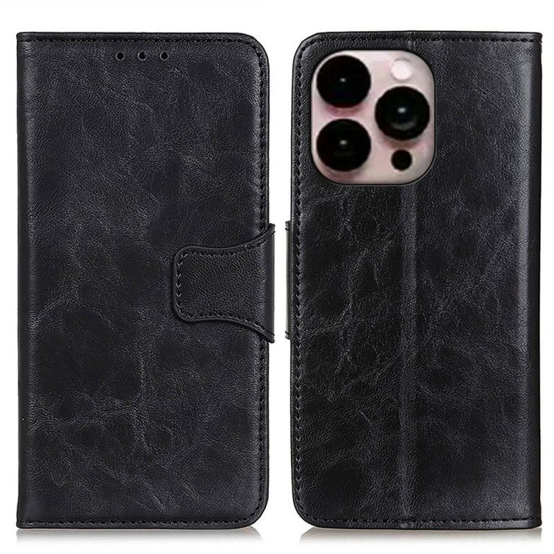 δερματινη θηκη iPhone 14 Pro Max Διχασμένο Δερμάτινο Αναστρέψιμο Κούμπωμα