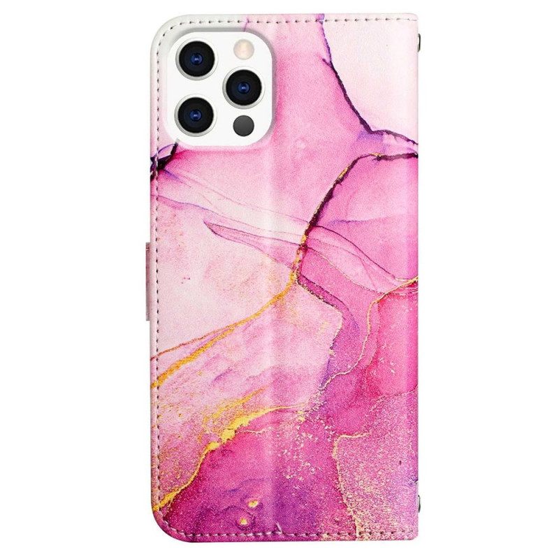 Κάλυμμα iPhone 14 Pro Max με κορδονι Λουράκι Μάρμαρο