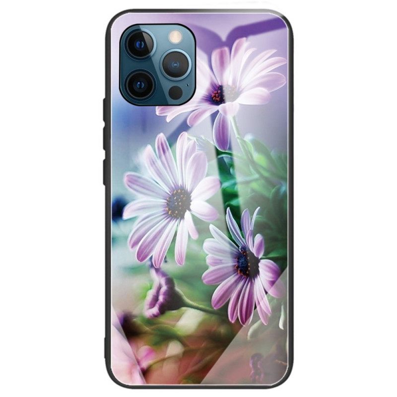 θηκη κινητου iPhone 14 Pro Max Λουλούδια Από Σκληρυμένο Γυαλί