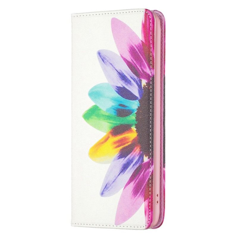θηκη κινητου iPhone 14 Pro Max Θήκη Flip Λουλούδι Ακουαρέλας