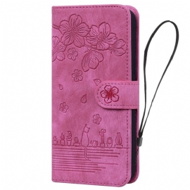 Κάλυμμα iPhone 15 Pro με κορδονι Thong Cat Daydream