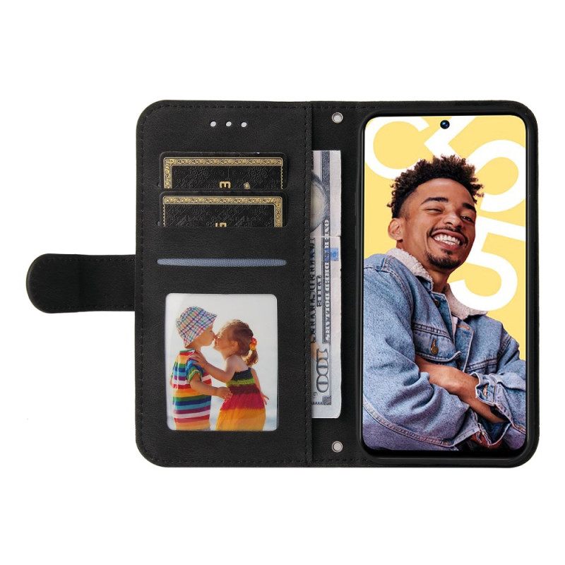 Δερματινη Θηκη Realme C55 Διακοσμητικό Πριτσίνι Με Εφέ Σουέτ