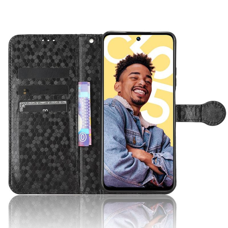 Δερματινη Θηκη Realme C55 Λαμπερές Κουκκίδες Με Λουλούδι