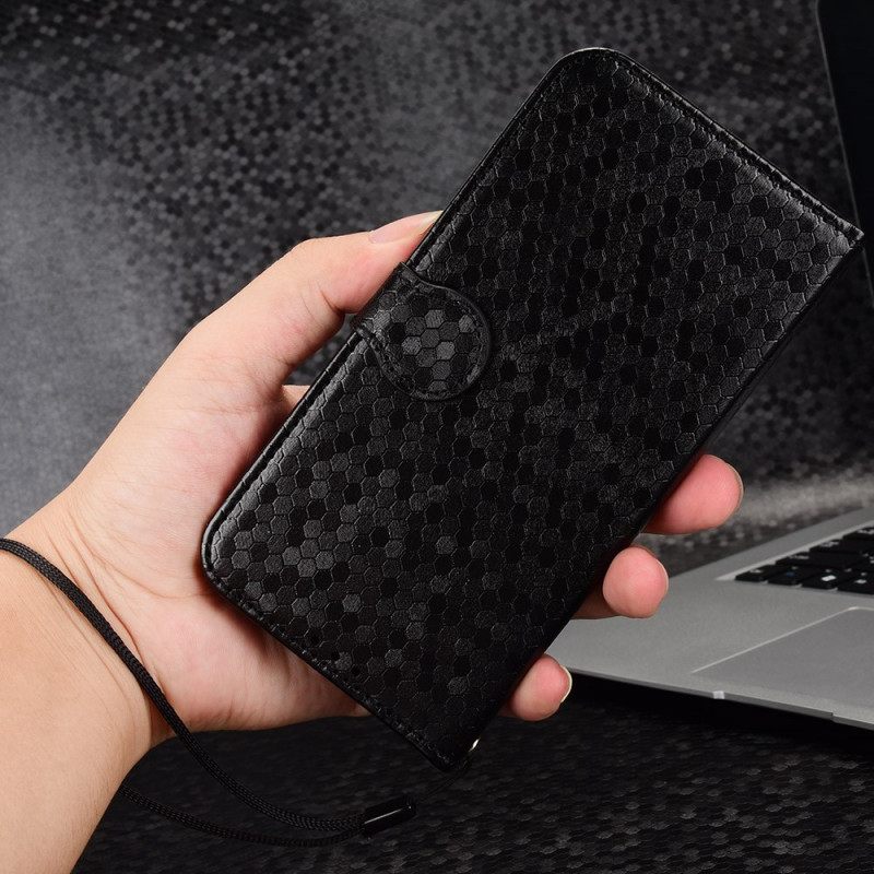 Δερματινη Θηκη Realme C55 Λαμπερές Κουκκίδες Με Λουλούδι