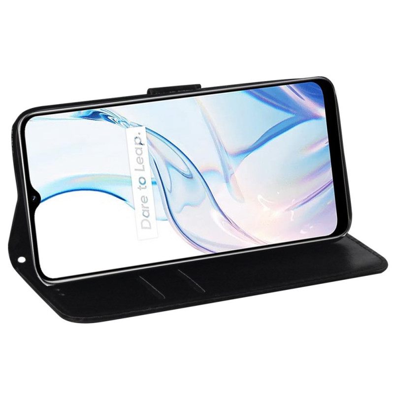 Δερματινη Θηκη Realme C55 Πορτοφόλι Με Λουράκι Disco Σιλικόνης