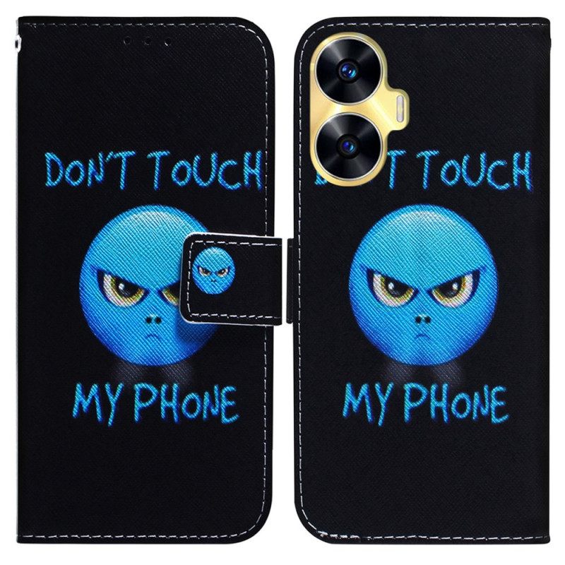 Δερματινη Θηκη Realme C55 Τηλέφωνο Emoji Σιλικόνης