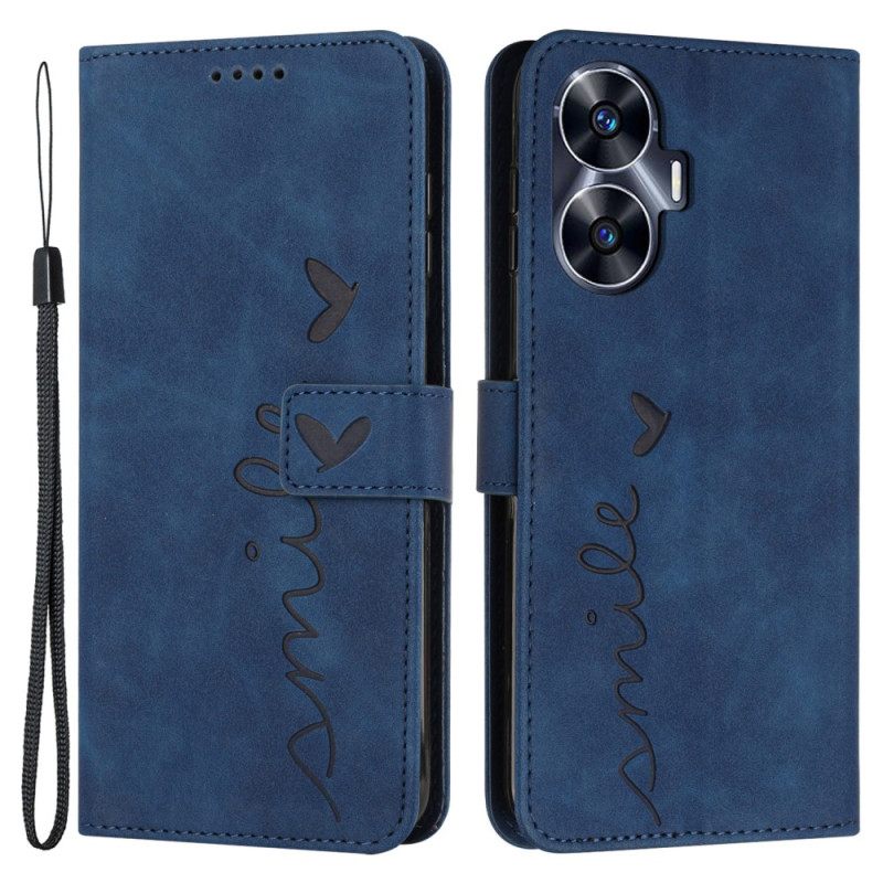 Δερματινη Θηκη Realme C55 Χαμόγελο Με Κορδόνι