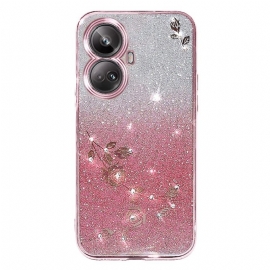 Κάλυμμα Realme C55 Kadem Λουλούδια Και Στρας