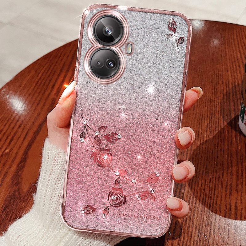 Κάλυμμα Realme C55 Kadem Λουλούδια Και Στρας