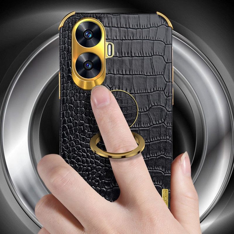 Κάλυμμα Realme C55 Θήκες Κινητών Υφή Κροκόδειλου Με Βάση Δαχτυλιδιών