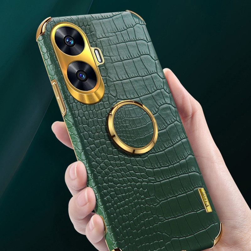 Κάλυμμα Realme C55 Θήκες Κινητών Υφή Κροκόδειλου Με Βάση Δαχτυλιδιών