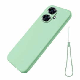 Κάλυμμα Realme C55 Υγρή Σιλικόνη Με Λουράκι Σιλικόνης