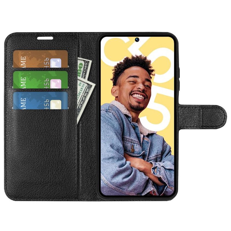 Θηκη Κινητου Realme C55 Κλασικό Δέρμα Από Λίτσι (faux Δέρμα)