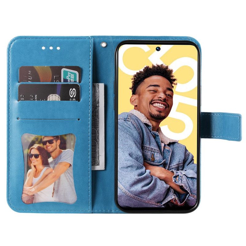 Θηκη Κινητου Realme C55 Λουράκι Με Σχέδιο Λουλουδιών