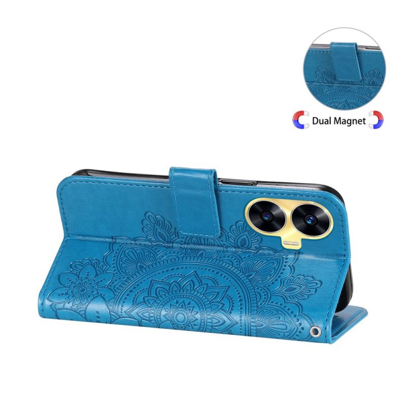 Θηκη Κινητου Realme C55 Λουράκι Με Σχέδιο Λουλουδιών