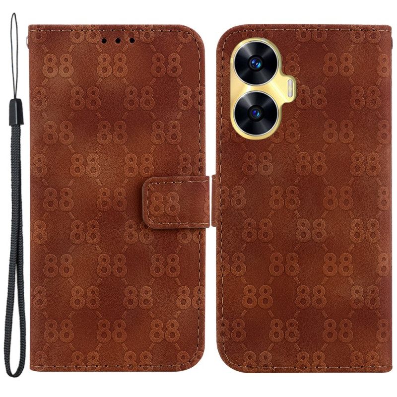 Θηκη Κινητου Realme C55 Σχέδιο 88 Με Λουράκι