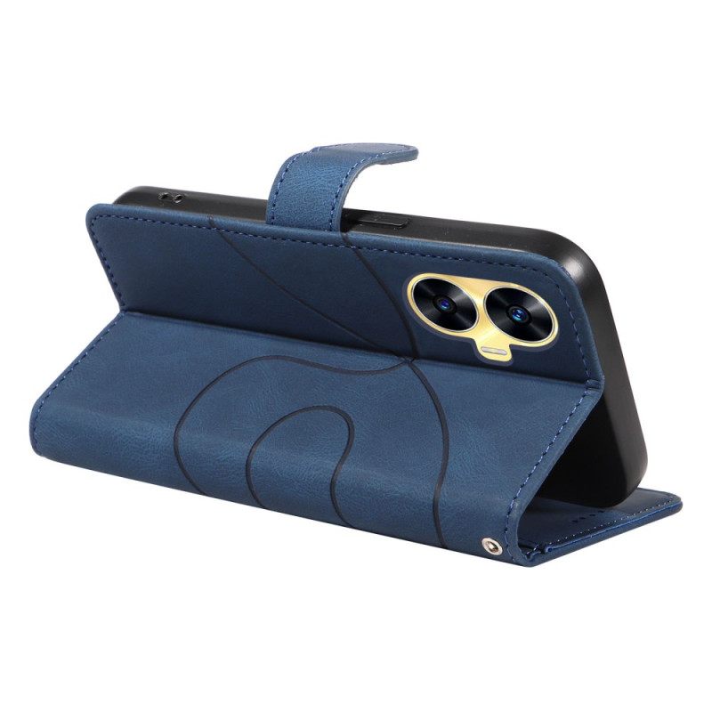 Θηκη Κινητου Realme C55 Θήκες Κινητών Κυματιστές Γραμμές Με Κορδόνι