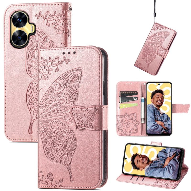 Θηκη Κινητου Realme C55 Θήκες Κινητών Λουράκι Μπαρόκ Πεταλούδας
