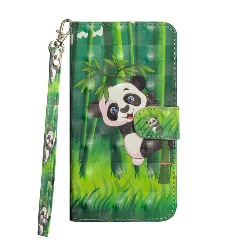 δερματινη θηκη Realme C11 Panda Και Bamboo