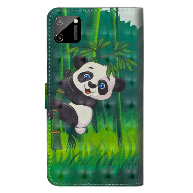 δερματινη θηκη Realme C11 Panda Και Bamboo