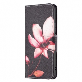 δερματινη θηκη Xiaomi Redmi 10C Ροζ Λουλούδι
