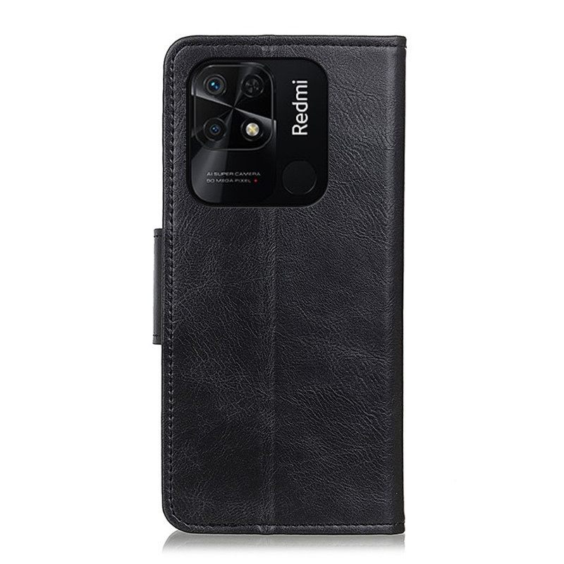 Κάλυμμα Xiaomi Redmi 10C Δερμάτινο Κούμπωμα Αναστρέψιμο
