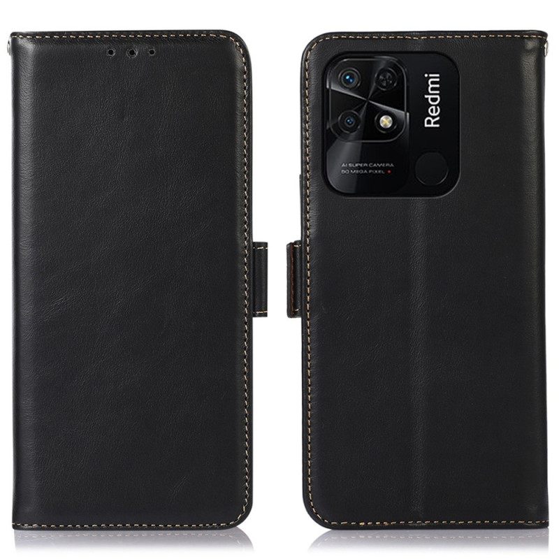 Κάλυμμα Xiaomi Redmi 10C Λειτουργία Rfid Από Γνήσιο Δέρμα