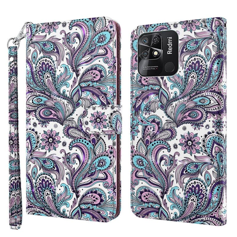 Κάλυμμα Xiaomi Redmi 10C με κορδονι Paisley Strappy