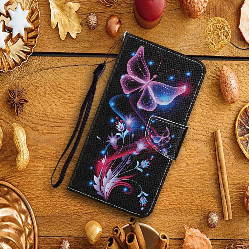 Κάλυμμα Xiaomi Redmi 10C με κορδονι Strappy Butterfly Dance