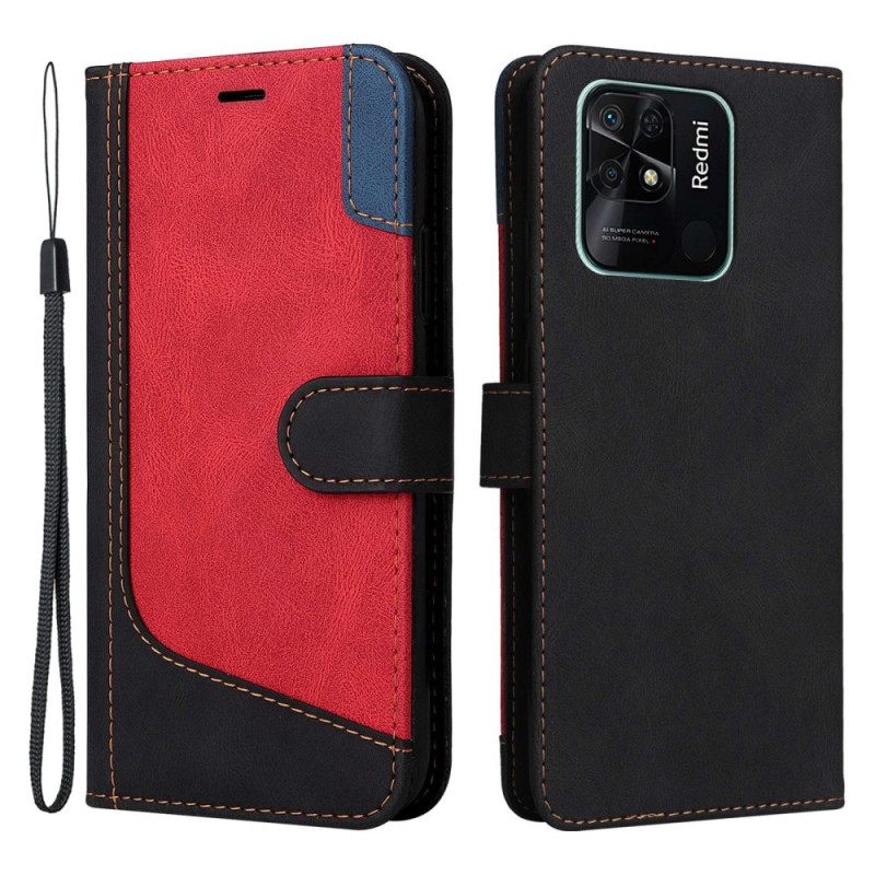 Κάλυμμα Xiaomi Redmi 10C με κορδονι Τρίχρωμο Με Λουράκι