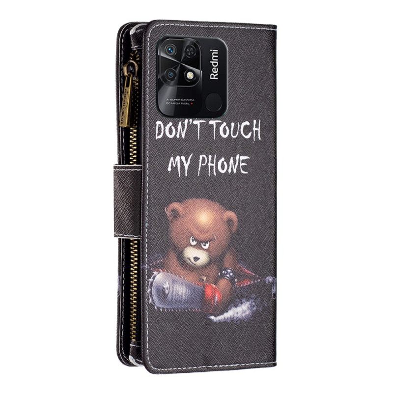 Κάλυμμα Xiaomi Redmi 10C Θήκη Με Φερμουάρ Για Επικίνδυνη Αρκούδα