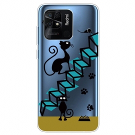 Θήκη Xiaomi Redmi 10C Γάτες Στις Σκάλες