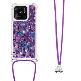 Θήκη Xiaomi Redmi 10C με κορδονι Κορδόνι Dream Catcher Glitter