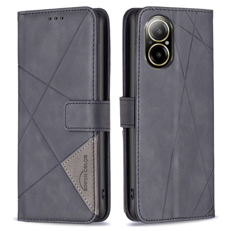 Δερματινη Θηκη Realme C67 Γεωμετρικό Σχέδιο Binfen Color