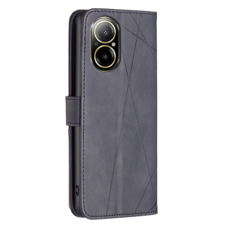 Δερματινη Θηκη Realme C67 Γεωμετρικό Σχέδιο Binfen Color
