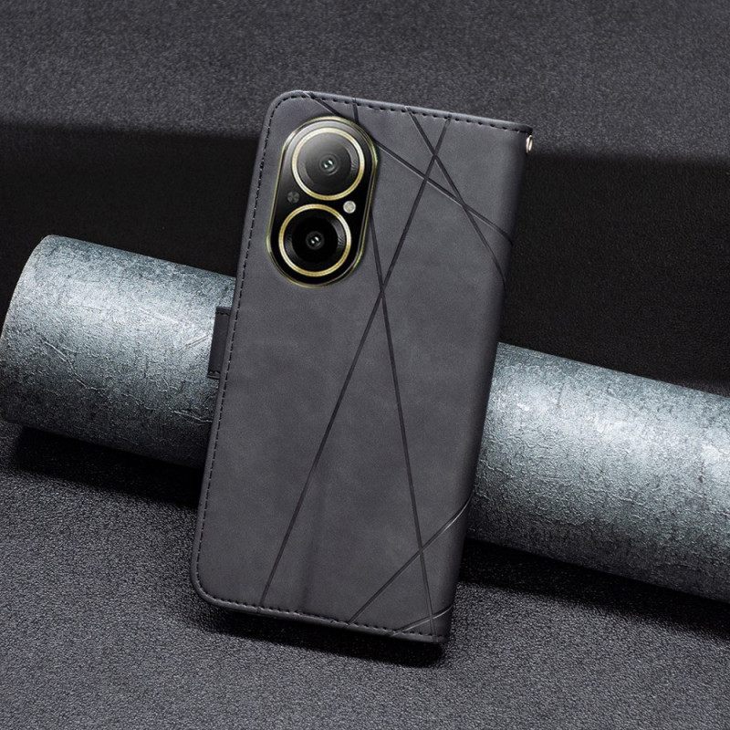 Δερματινη Θηκη Realme C67 Γεωμετρικό Σχέδιο Binfen Color