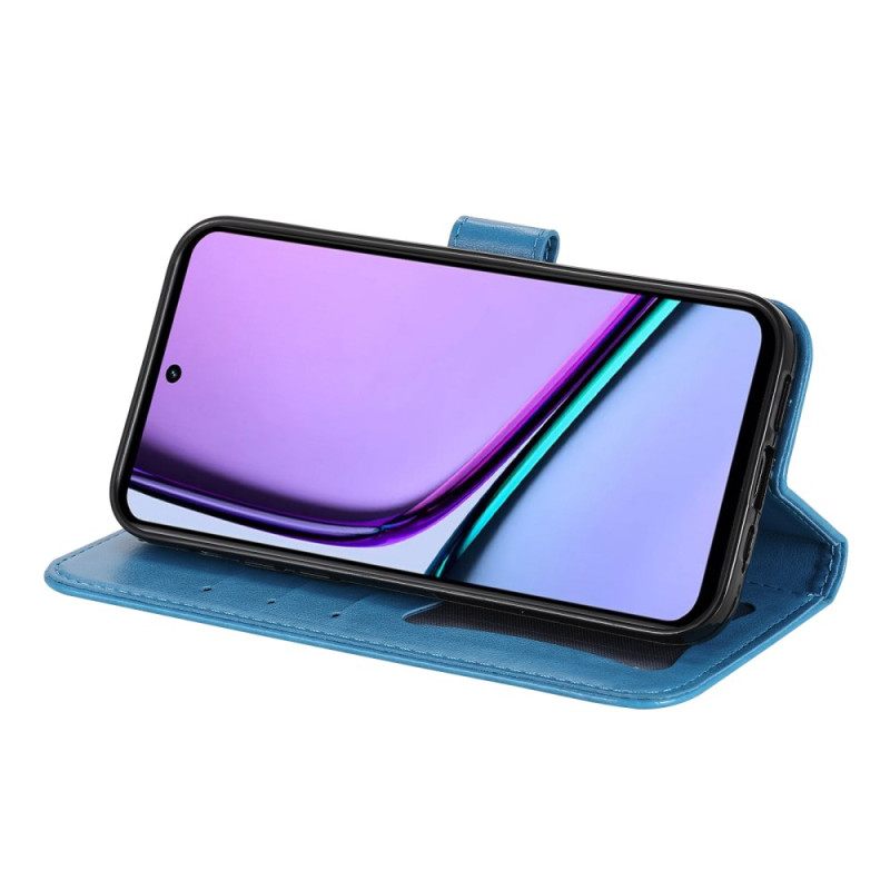 Δερματινη Θηκη Realme C67 Λουλουδάτο Μοτίβο Με Λουράκι