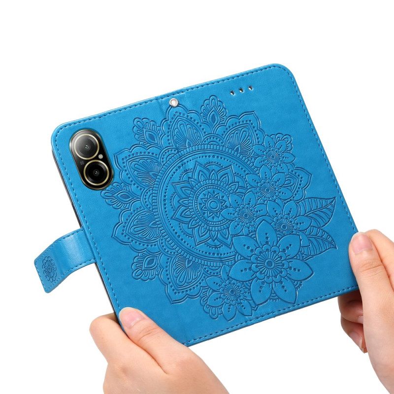 Δερματινη Θηκη Realme C67 Λουλουδάτο Μοτίβο Με Λουράκι