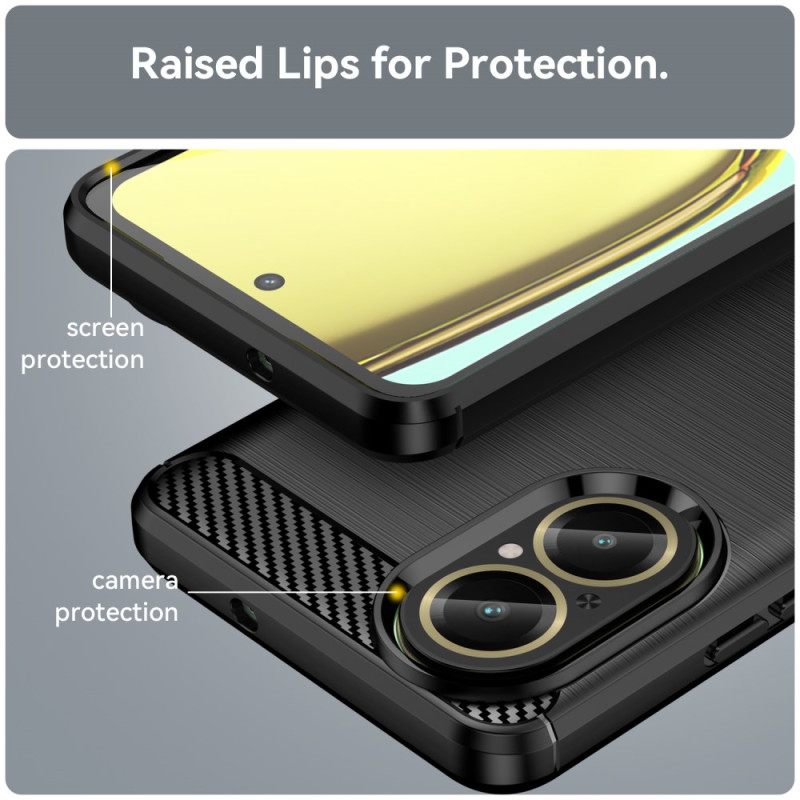 Κάλυμμα Realme C67 Βουρτσισμένο Ανθρακόνημα