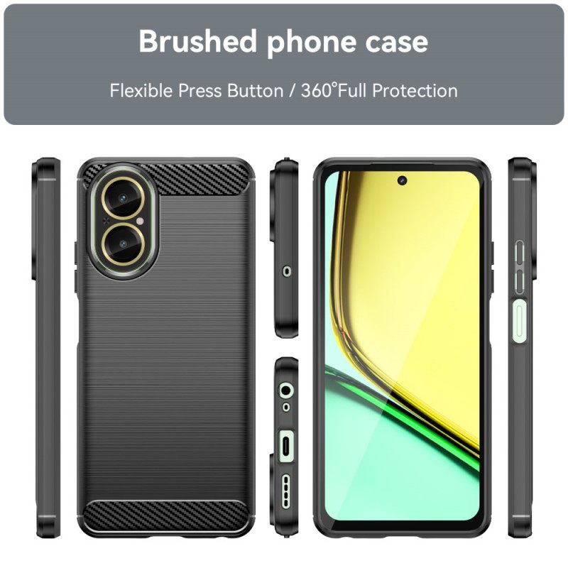 Κάλυμμα Realme C67 Βουρτσισμένο Ανθρακόνημα