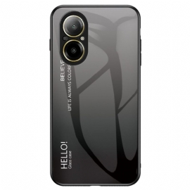 Κάλυμμα Realme C67 Γυαλί Hello Από Σκληρυμένο Γυαλί Σιλικόνης